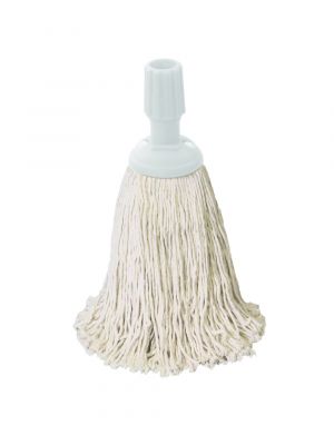 Minimop katoen 250 gram standaard steelverbinding wit