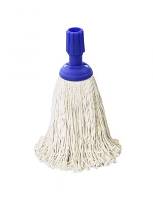 Minimop katoen 250 gram standaard steelverbinding blauw