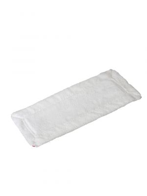 White microfiber mop red stitches
