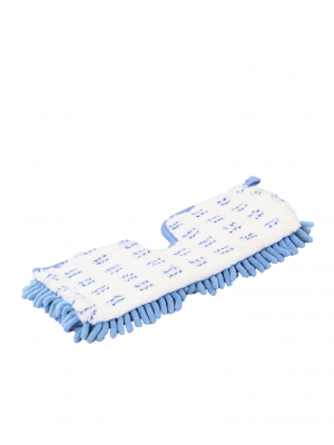 Vlakmop Duplex microvezel blauw, voor Duplex frame 30cm