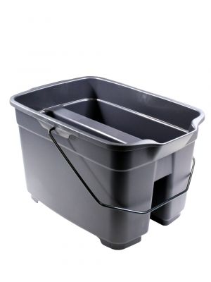 Dubbele emmer grijs 2x9 liter (5st)