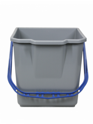 Emmer 25L grijs met blauw hengsel