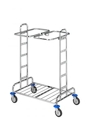 Wagen voor wasgoed of afval 2x120L