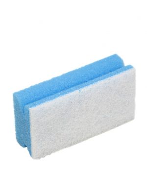 Spons blauw met greep en witte pad 70x135x40mm 30st