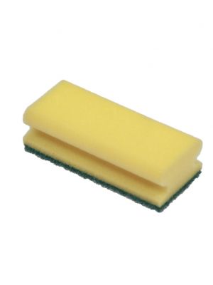 Gele spons met greep en groene pad 58x5st