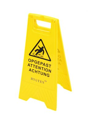 HYGYEN Waarschuwingsbord Opgepast, Attention, Achtung 62cm (10st)