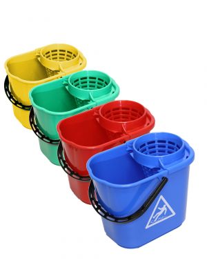 Minimopemmer kunststof 14L met uitwringkorf 10st