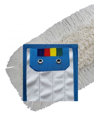 Vlakmop katoen wings blauw 2 rings voor houder 40cm