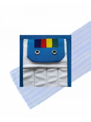 HYGYEN 2T MF vlakmop blauw pockets/wings 2rings, vlakmophouder 40cm (5st)