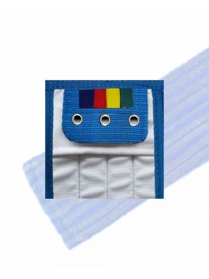 HYGYEN 2T MF vlakmop blauw, pockets/wings 3 rings, voor houder 40cm (5st)
