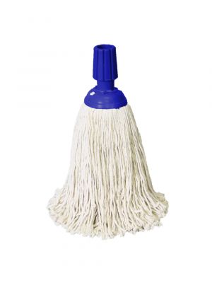 Minimop katoen 220 gram standaard steelverbinding blauw