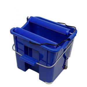 Emmer 14L met rollenwringer ofwel dweilpers, rolpers, wringemmer