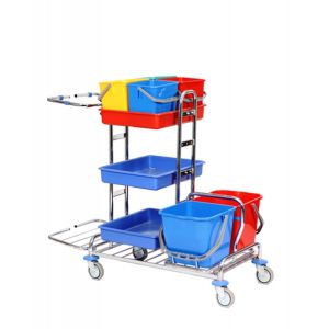 Schoonmaakwagen verchroomd  J4