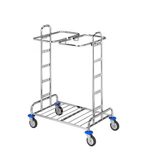 Wagen voor wasgoed of afval 2x120L