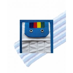 HYGYEN 3T MF scrubmop blauw pockets/wings 2 rings houder 40cm