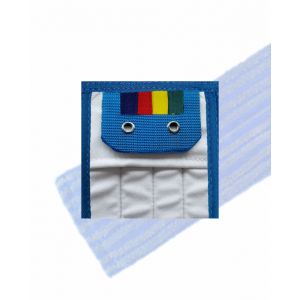 HYGYEN 2T MF vlakmop blauw pockets/wings 2rings, vlakmophouder 40cm (5st)