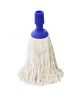 Minimop katoen 250 gram standaard steelverbinding blauw