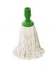 Minimop katoen 250gr, standaard steelverbinding groen