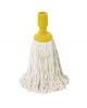 Minimop katoen 250gr, standaard steelverbinding geel