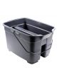 Dubbele emmer grijs 2x9 liter (5st)