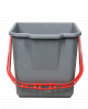 Emmer 18L grijs met rood hengsel