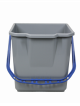 Emmer 25L grijs met blauw hengsel
