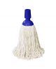 Minimop katoen 220 gram standaard steelverbinding blauw