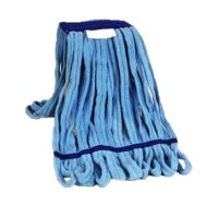 Strengenmop microvezeldoek blauw met band gelust 350 gram