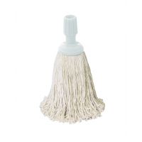 Minimop katoen 250 gram standaard steelverbinding wit
