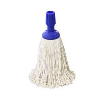 Minimop katoen 250 gram standaard steelverbinding blauw