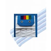 HYGYEN 3T MF scrubmop blauw pockets/wings 2 rings houder 40cm