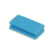 Spons blauw met greep en witte pad 70x135x40mm 30st