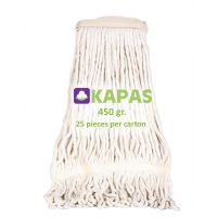Strengenmop katoen met band en geluste strengen 450 gram