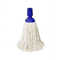 Minimop katoen 220 gram standaard steelverbinding blauw